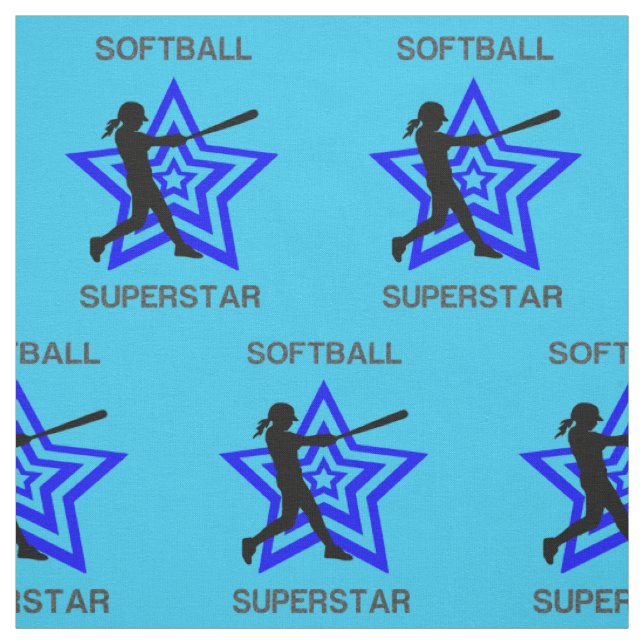 Softball Superstar Fabric Stoff (Muster)