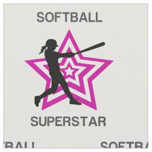 Softball Superstar Fabric Stoff