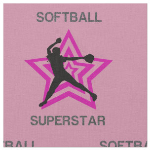 Softball Superstar Fabric Stoff