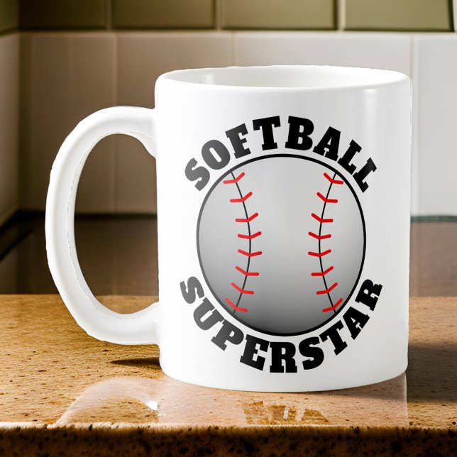 Softball Superstar Sport Kaffeetasse (Softball Superstar Mug)