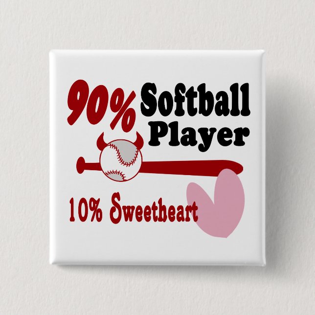 Softball Sweetheart Button (Vorderseite)