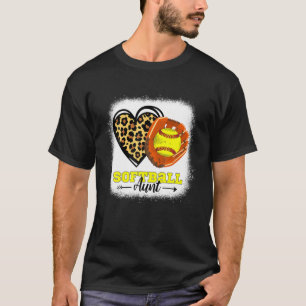 Softball Tante gebleicht Leopard Herzhandschuh Sof T-Shirt