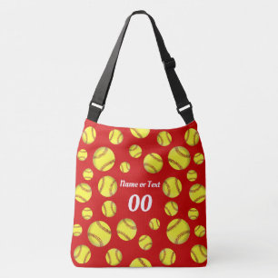 Softball-Taschen-Tasche mit Namen, Zahl oder Tragetaschen Mit Langen Trägern