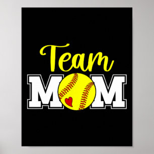 Softball-Team-Mutter Anerkennung Softball-Team-Mam Poster
