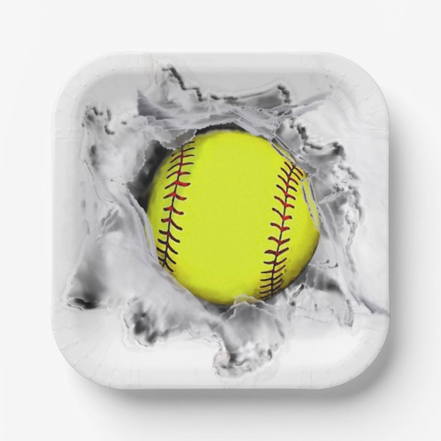 Softball Team Party Napkins Pappteller (Vorderseite)