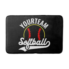 Softball Team Player ADD NAME Personalisierte Liga Badematte