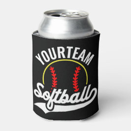 Softball Team Player ADD NAME Personalisierte Liga Dosenkühler