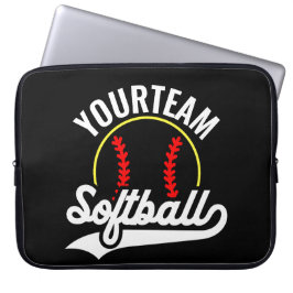 Softball Team Player ADD NAME Personalisierte Liga Laptopschutzhülle