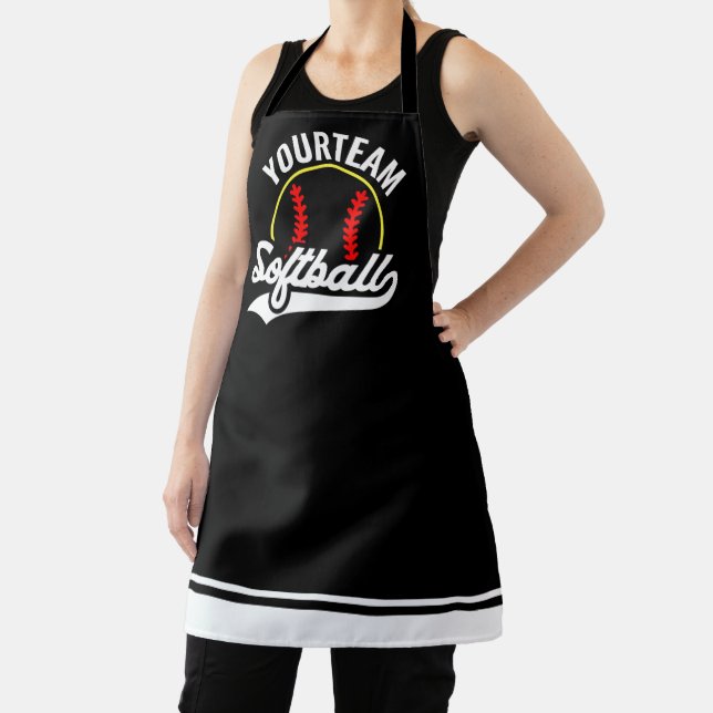Softball Team Player ADD NAME Personalisierte Liga Schürze (InSitu)