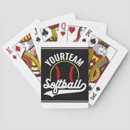 Softball Team Player ADD NAME Personalisierte Liga Spielkarten