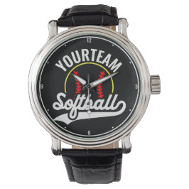 Softball Team Player ADD NAME Personalized League Armbanduhr