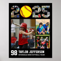 Softball Team Senior Class of 2025 Foto Collage