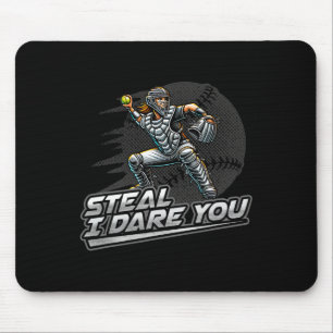 Softball-Teenager-Mädchen stiehlt Ich fordere dich Mousepad