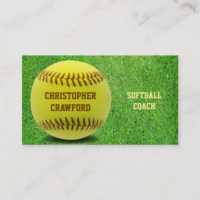 Softball-Trainer-Ball-Visitenkarte Visitenkarte (Vorderseite)