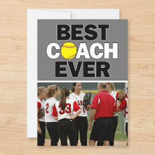 Softball-Trainer Bester Aller Zeiten Benutzerdefin Dankeskarte