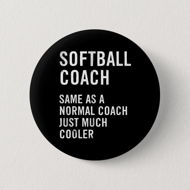 Softball-Trainer-Definition Lustig  Button (Vorderseite)