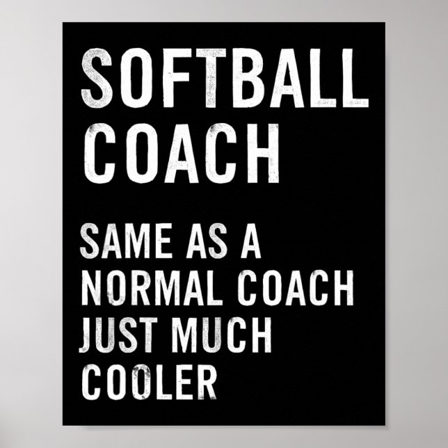 Softball-Trainer-Definition Lustig  Poster (Vorne)