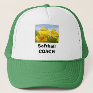 Softball-TRAINER Sportmützen Florale Mohnblumen Truckerkappe
