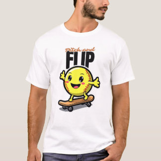 Softball trifft Skateboard: Ultimate Street Vibes T-Shirt