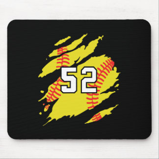 Softball-Trikot Nummer #52 Sportler Fan Trikot Mousepad