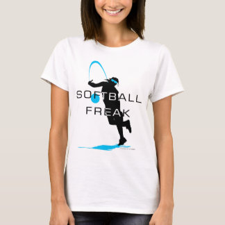 Softball-ungewöhnlicher blauer Krugsoftball-T - T-Shirt