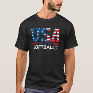 Softball United Staaten Flag Softball USA Team Spi T-Shirt