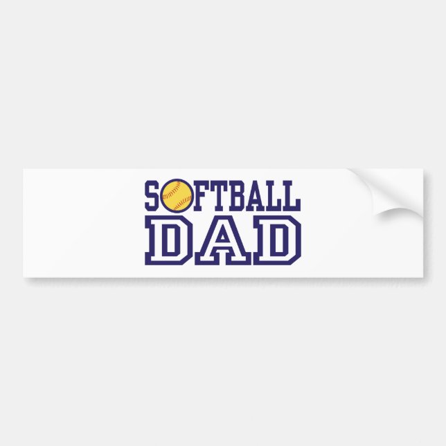 Softball-Vater Autoaufkleber (Vorne)