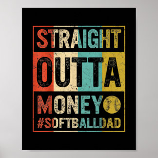 Softball Vater direkt über dem Geldautomaten Vater Poster