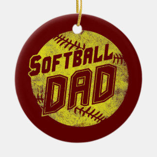 Softball-Vater Fastpitch Vatertag Lustig Keramik Ornament
