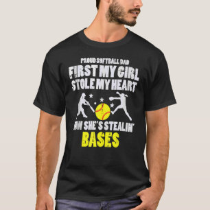 Softball Vater Girl gestohlen mir die Lünette T-Shirt