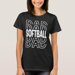 Softball Vater Girls Varsity High School Mama Spor T-Shirt