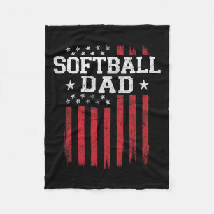 Softball Vater Proud American Flag Usa Patriot Pat Fleecedecke