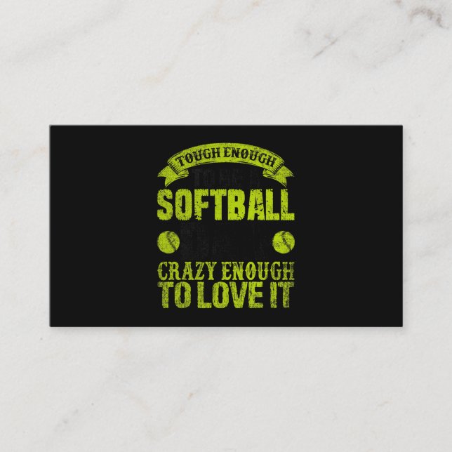 Softball Vater Quote Catcher Pitcher Pater Sports  Visitenkarte (Vorderseite)