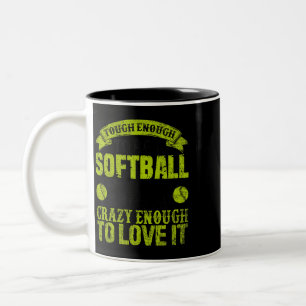 Softball Vater Quote Catcher Pitcher Pater Sports  Zweifarbige Tasse