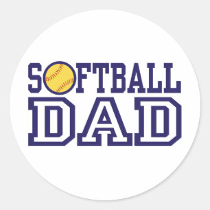 Softball-Vater Runder Aufkleber