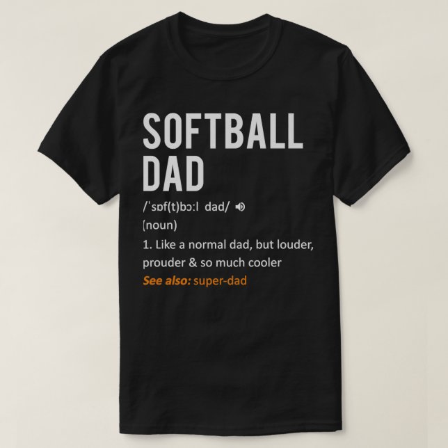 Softball Vater Shirt Fathers Day Gift Son (Design vorne)