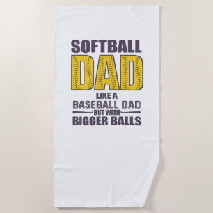 Softball-Vater SVG, Lustiges Shirt-Design Strandtuch