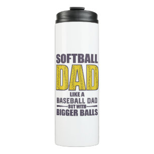 Softball-Vater SVG, Lustiges Shirt-Design Thermosbecher