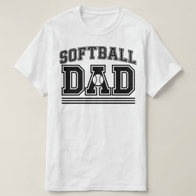Softball-Vater T-Shirt (Design vorne)