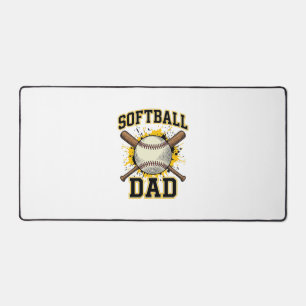 Softball-Vater Vintage-Varsity-überkreuzte-Schläge Schreibtischunterlage