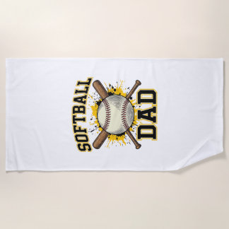 Softball-Vater Vintage-Varsity-überkreuzte-Schläge Strandtuch