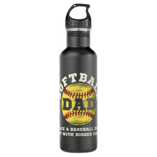 Softball-Vater wie ein Baseball, aber mit größeren Edelstahlflasche