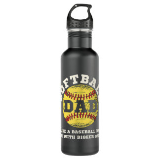 Softball-Vater wie ein Baseball, aber mit größeren Edelstahlflasche