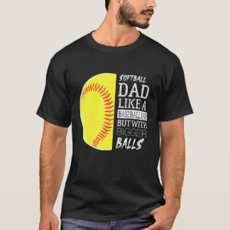 Softball-Vater wie ein Baseball, aber mit größeren T-Shirt