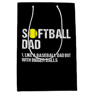 Softball-Vater wie ein Baseball Mittlere Geschenktüte