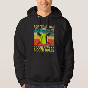 Softball-Vater wie ein Baseball-Vater, aber mit gr Hoodie