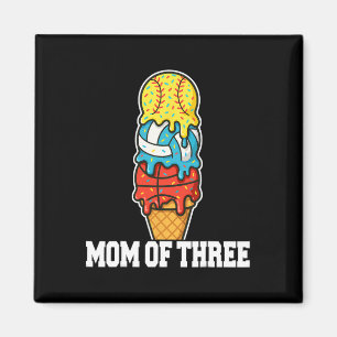 Softball Volleyball Basketball Mama Eiscreme Somme Magnet