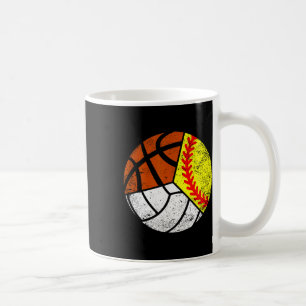 Softball Volleyball Basketball Spieler Lustiger Ba Kaffeetasse