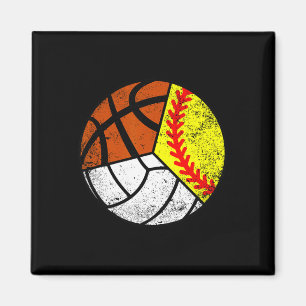 Softball Volleyball Basketball Spieler Lustiger Ba Magnet