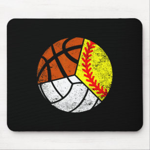 Softball Volleyball Basketball Spieler Lustiger Ba Mousepad